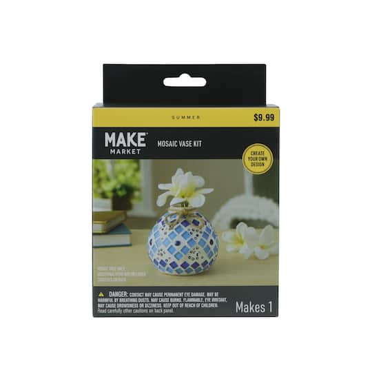 Blue Mosaic Vase Kit by Make Market®